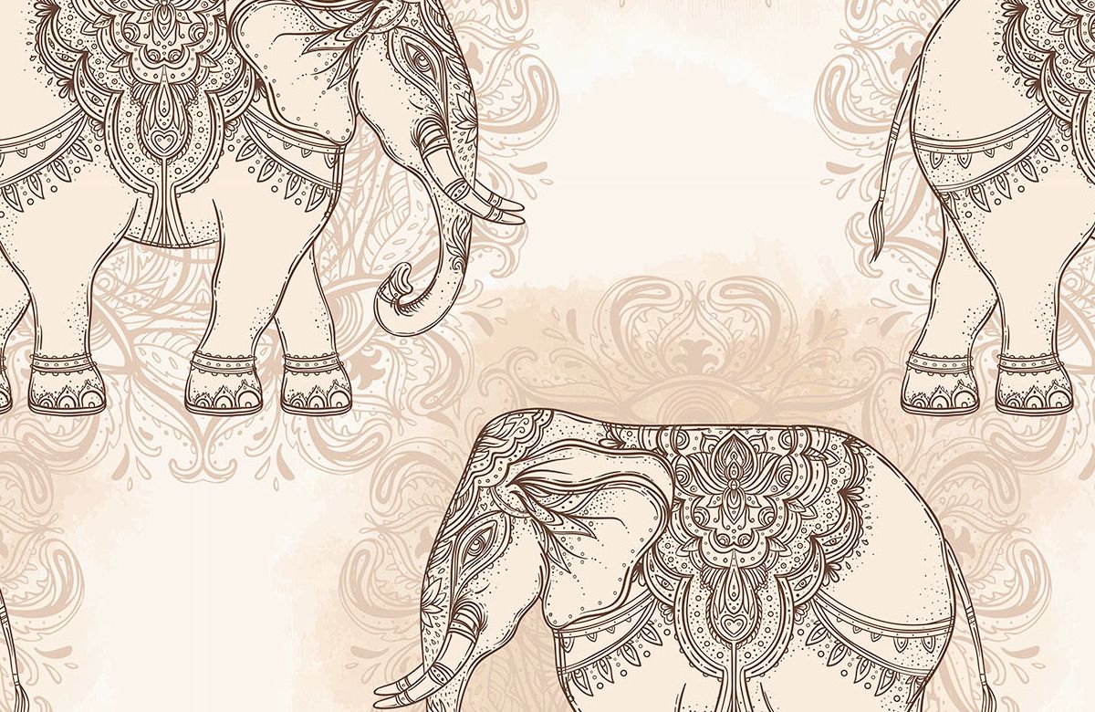 brown-royal-design-Seamless design repeat pattern wallpaper-roll