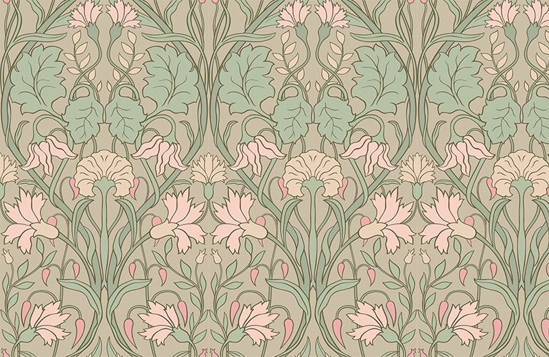 green-damask-wallpaper-design