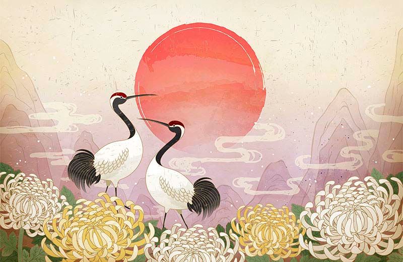 cream-crane-bird-chinoiserie-watercolour-wallpaper-wallpaper-full-view