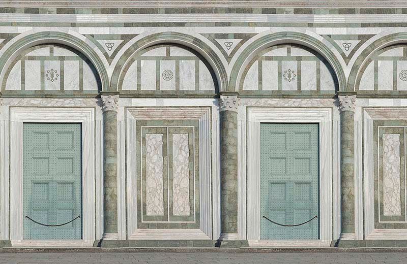 white-geometric-arch-doors-wallpaper-wallpaper-full-view