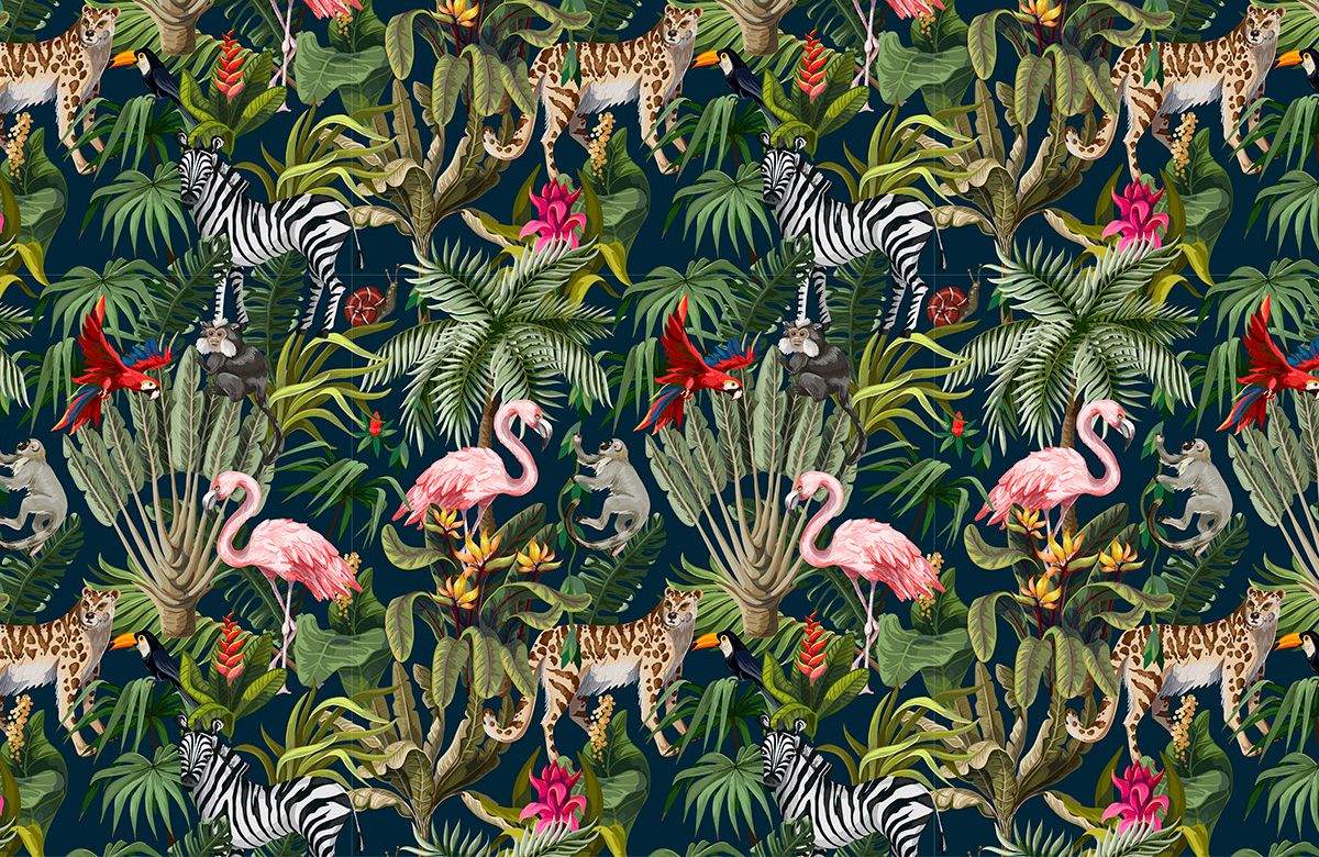 green-chinoiserie-design-Singular design large mural-roll