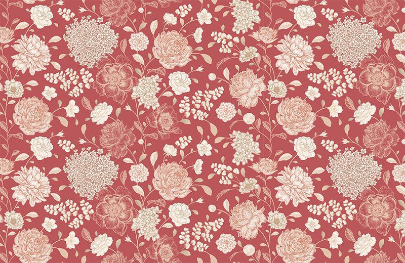 maroon-floral-wallpaper-design