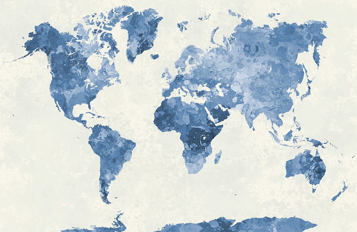 blue-watercolour-design-Singular design large mural-roll