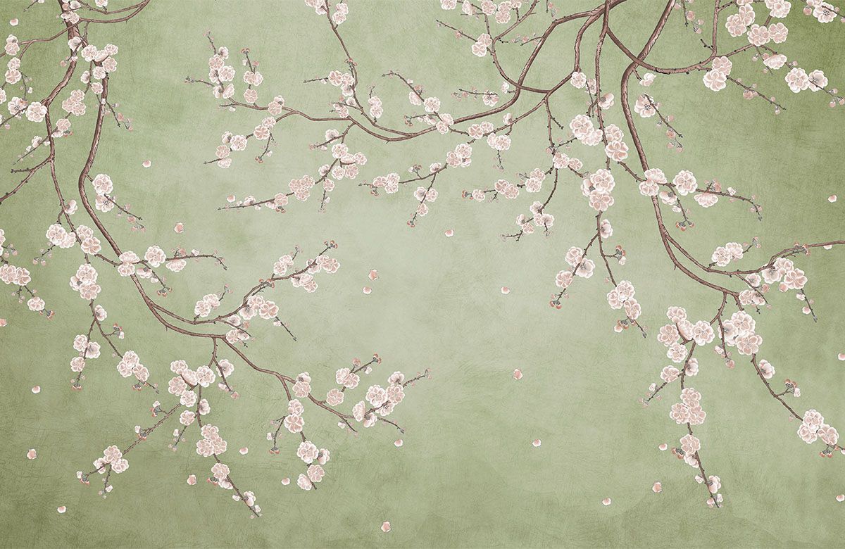green-chinoiserie-blossom-branches-wallpaper-view