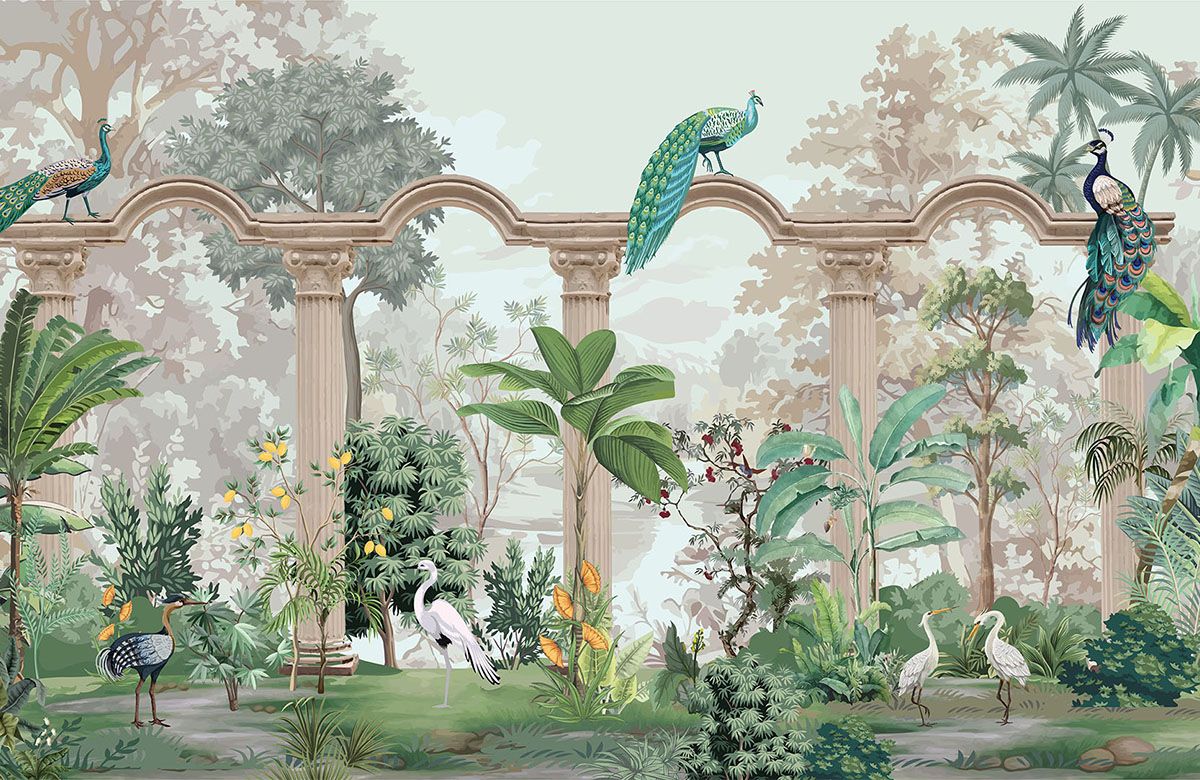 traditional-mughal-garden-wallpaper-view