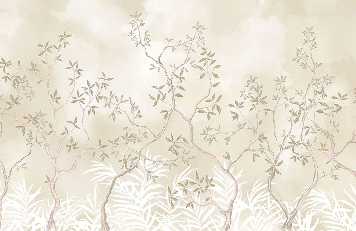 muted-beige-leafy-grove-wallpaper-view