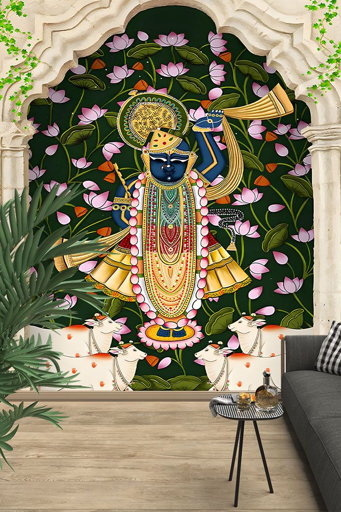 shrinathji-pichwai-blessings-wallpaper-tall-view