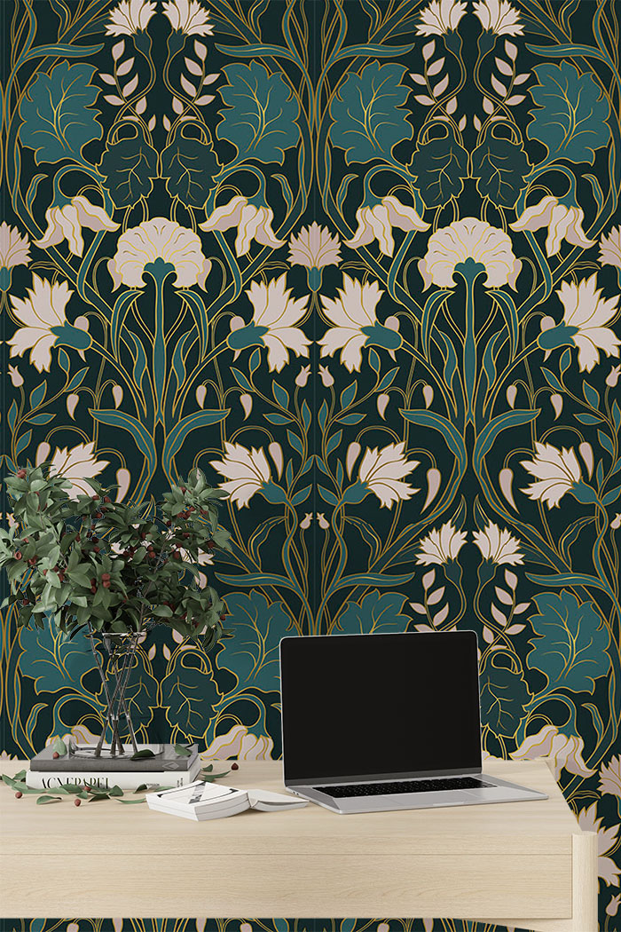 black-damask-wallpaper-tall-view