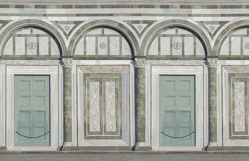 white-geometric-arch-doors-wallpaper-wallpaper-full-view