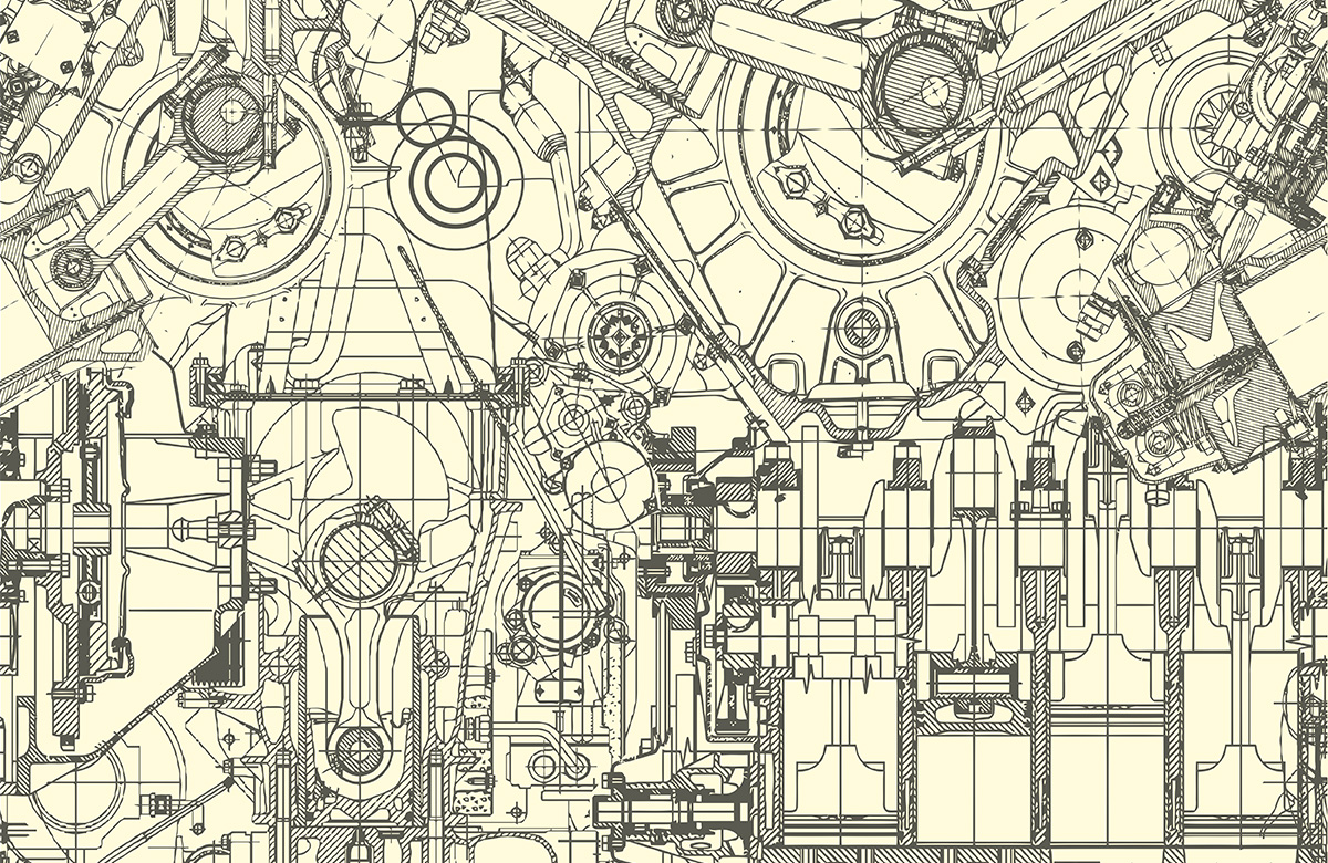 engineering-drawing-wallpaper-design