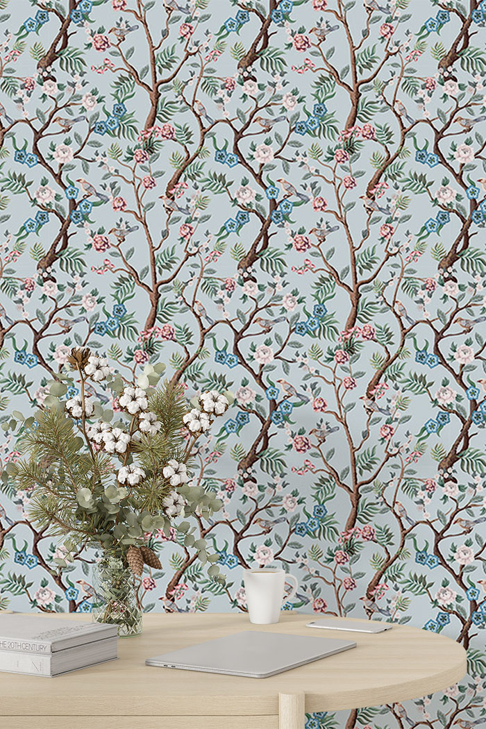 pink-peony-wallpaper-on-high-wall