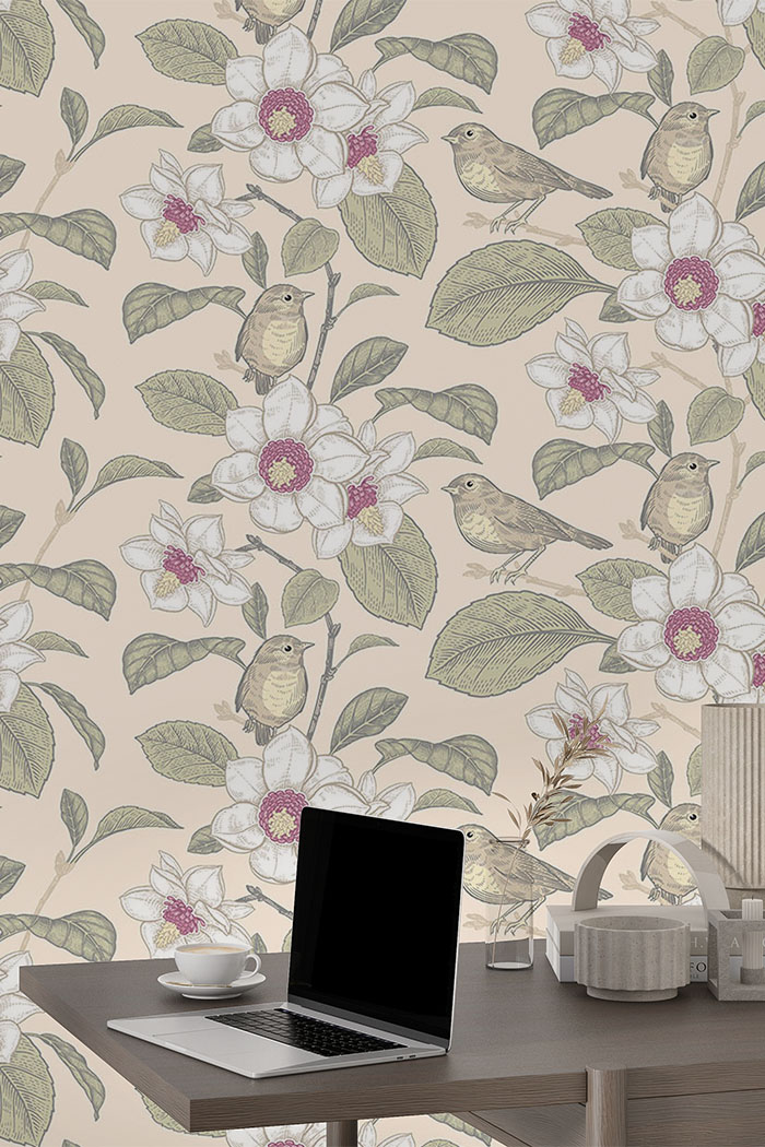 daffodil-wallpaper-on-high-wall