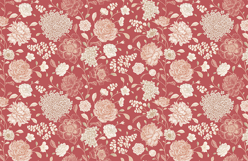 maroon-floral-wallpaper-design