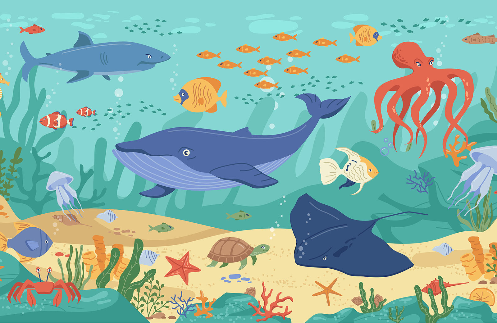 under-water-world-with-fish-wallpaper-wallpaper-design
