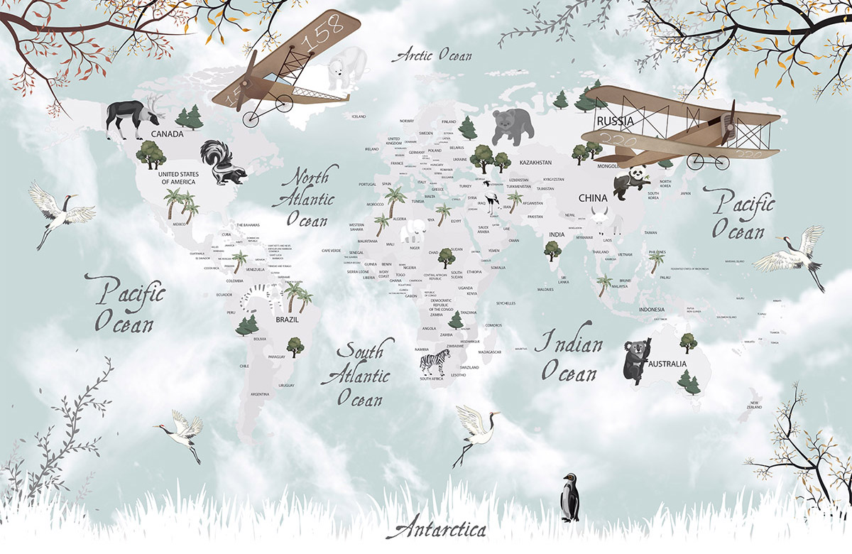 green-map-design-Singular design large mural