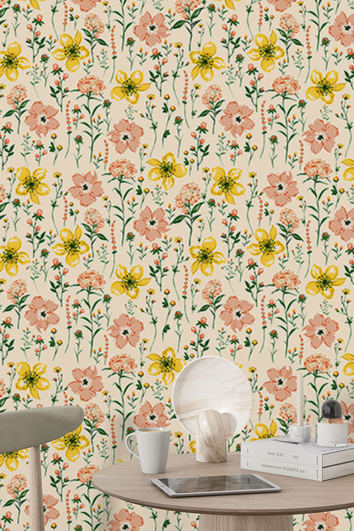 yellow-flower-wallpaper-for-walls-on-high-wall