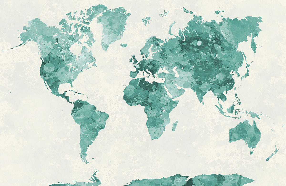 green-watercolour-design-Singular design large mural-roll