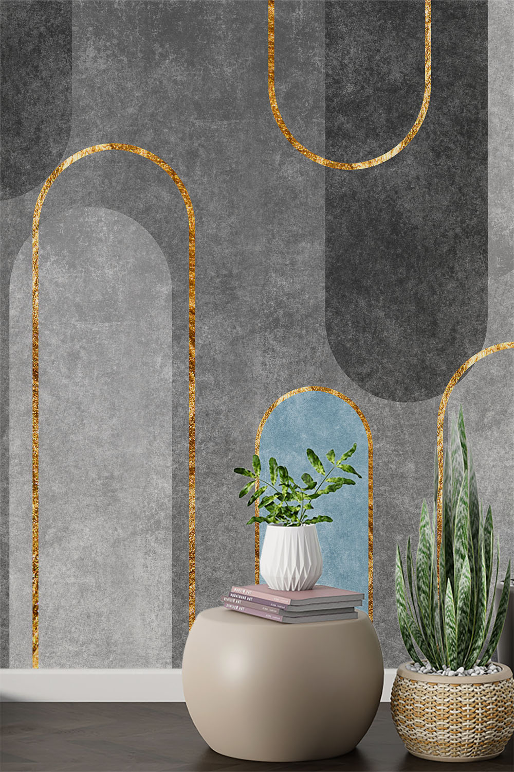 abstract-arches-on-grunge-wall-wallpaper-wallpaper-sample