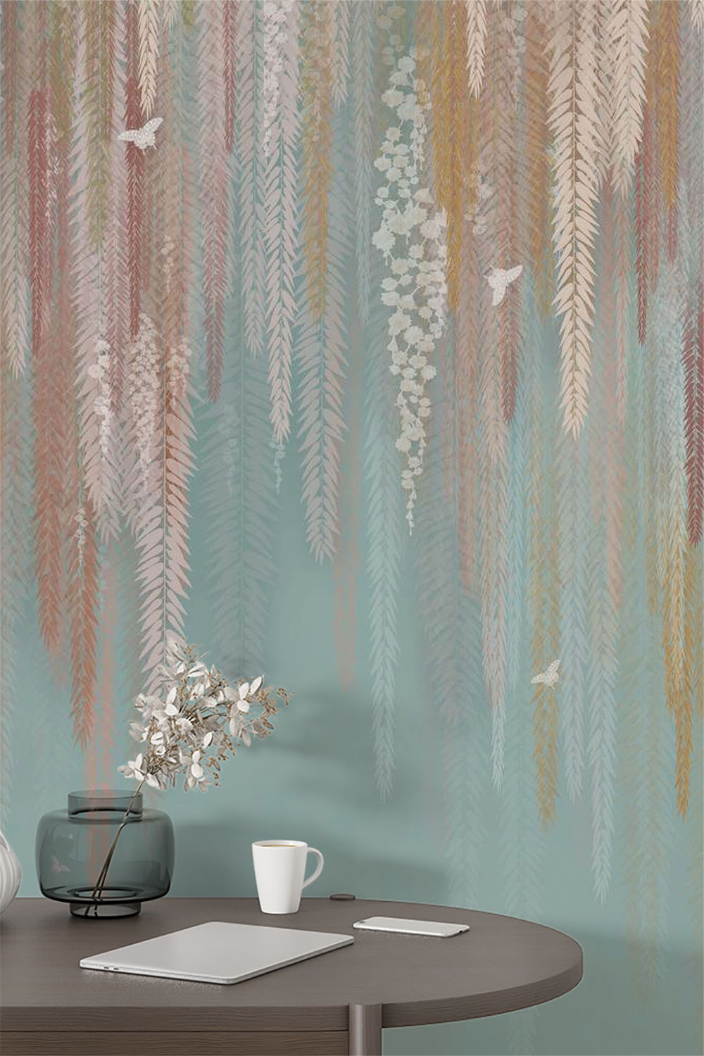 small-leaf-vine-on-teal-wallpaper-wallpaper-sample