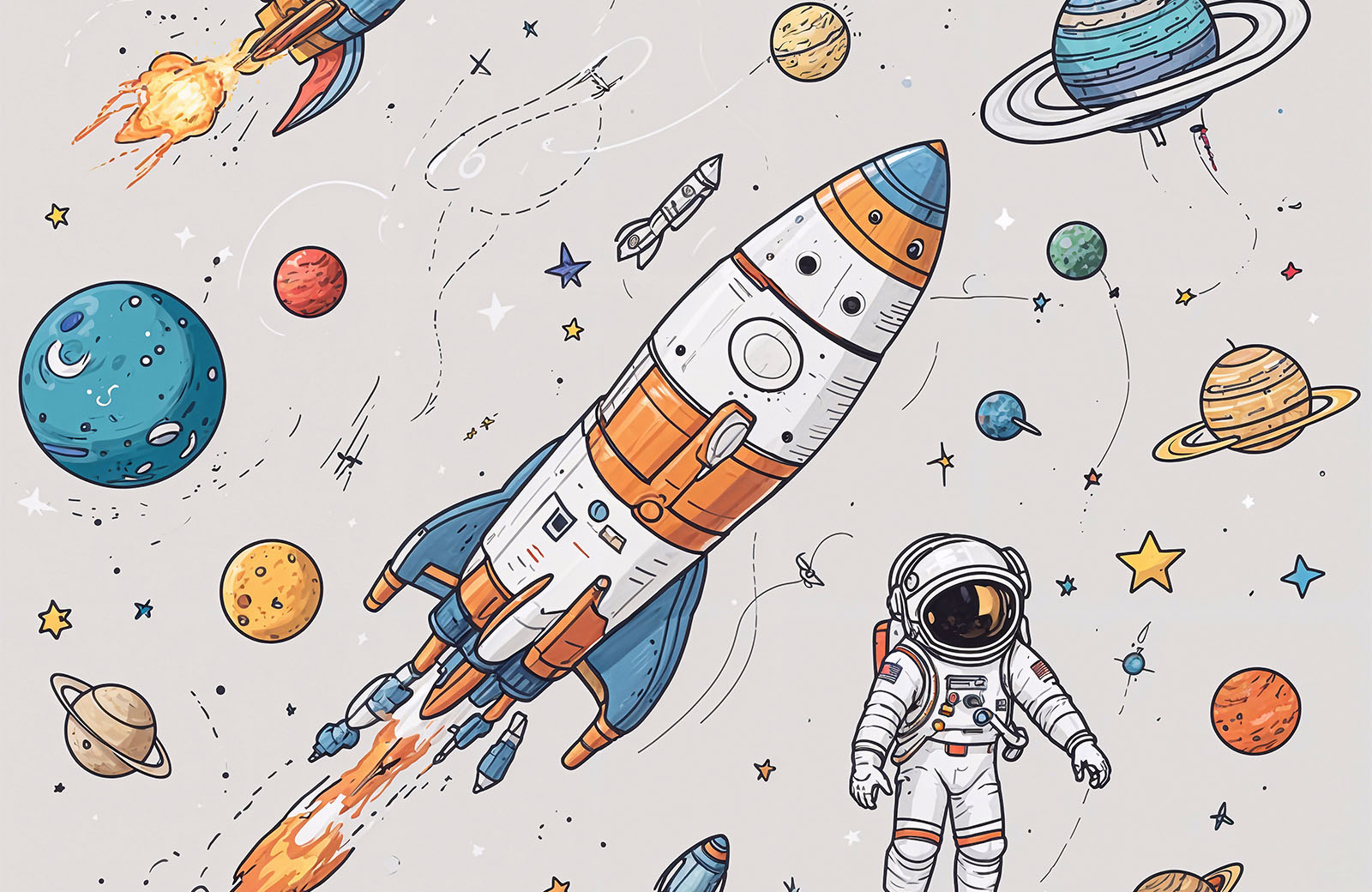 childrens-space-wallpaper-design